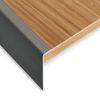 vidaXL F-shape Stair Nosings 15 pcs Aluminium 90 cm Brown