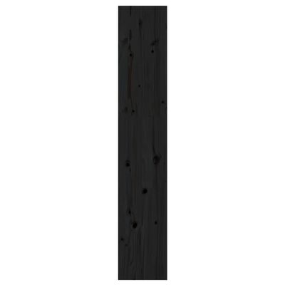 vidaXL Book Cabinet/Room Divider Black 60x30x167.5 cm Solid Wood Pine