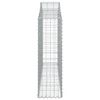 vidaXL Arched Gabion Baskets 3 pcs 200x30x100/120 cm Galvanised Iron