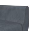 vidaXL L-shaped Sofa Bed Dark Grey 275x140x70 cm Velvet