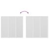 Shower Bath Screen Wall 117 x 120 cm 3 Panels Foldable