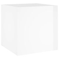 vidaXL Planter Box High Gloss White 40x40x40 cm Engineered Wood