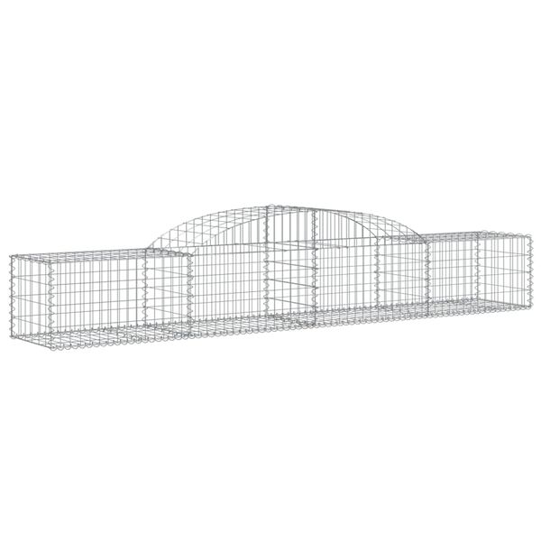 vidaXL Arched Gabion Baskets 15 pcs 300x50x40/60 cm Galvanised Iron