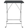 vidaXL Folding Bistro Table Black 55x54x71 cm Poly Rattan