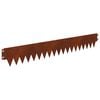 vidaXL Lawn Edging 20 pcs 103 x 15 cm Steel Rusty