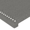 vidaXL LED Headboard Dark Grey 144 cm Fabric
