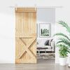 vidaXL Sliding Door with Hardware Set 90x210 cm Solid Wood Pine