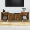 vidaXL TV Cabinet Smoked Oak 160x35x55 cm Engineered Wood