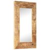 vidaXL Mirror | Natural wood | Solid mango wood | Medium | Decorative Inlays