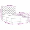 vidaXL Box Spring Bed Black and White 137 x 187 cm Velvet