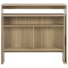 vidaXL Bar Table with 2 Table Tops Oak 130x40x120 cm