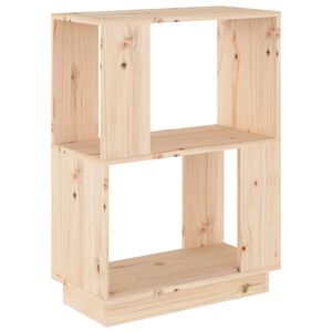 vidaXL Book Cabinet | Natural wood | Solid Pine Wood | Small | Book Cabinet