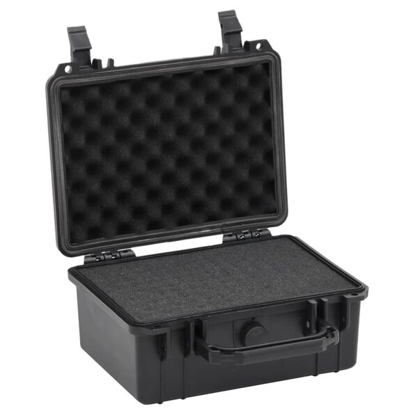 vidaXL Portable Flight Case Black 24x19x11 cm PP