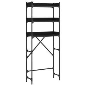 vidaXL Washing Machine Shelf Black 67x25x163 cm Engineered Wood