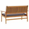 vidaXL Garden Bench with Cushion Anthracite Solid Acacia Wood