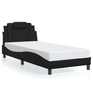 vidaXL Bed Frame "Viana" without Mattress Black 90x190 cm Faux Leather