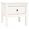 vidaXL Side Table | White | Solid pine wood | Small | Side Table | Square