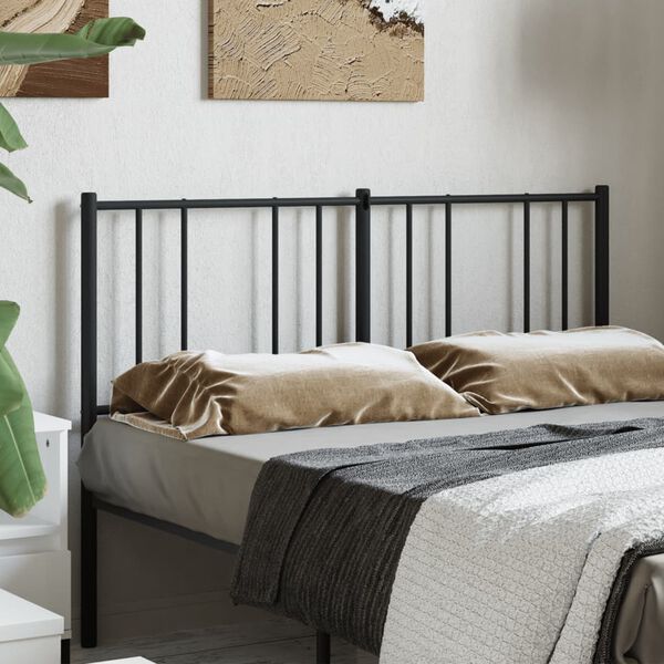 vidaXL Metal Headboard Black 135 cm