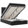 vidaXL Ottoman Bed with Mattress & LEDs Black King Single Faux Leather