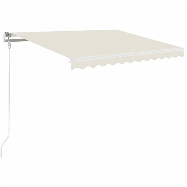 vidaXL Manual Retractable Awning 350x250 cm Cream