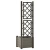 vidaXL Garden Planter with Trellis 43x43x142 cm PP Anthracite