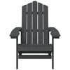 vidaXL Garden Adirondack Chairs with Table HDPE Anthracite