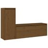 vidaXL 2 Piece TV Cabinet Set Honey Brown Solid Wood Pine