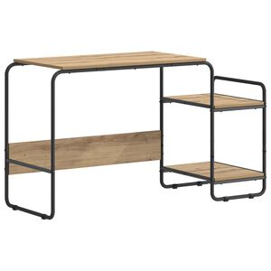 vidaXL Desk with Storage Artisan Oak 131.5 x 50 x 75.5 cm