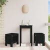 vidaXL Garden Stools 2 pcs Black 40x36x45 cm Solid Wood Pine
