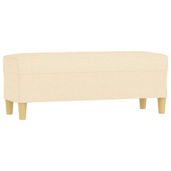 vidaXL Bench Cream 100x35x41 cm Fabric