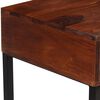 vidaXL Desk Solid Acacia Wood and Real Leather 117x50x76 cm