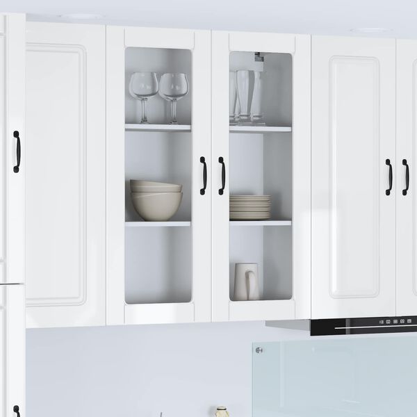 vidaXL Kitchen Cabinet Kalmar High Gloss White 80 x 31 x 100 cm