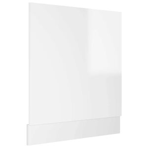 vidaXL Dishwasher Panel "Lyon" High Gloss White 59,5x3x67 cm Engineered Wood