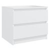 vidaXL Bed Cabinet White 50x39x43.5 cm Engineered Wood