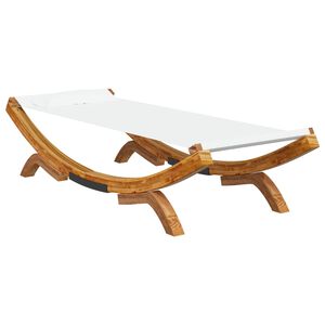 vidaXL Outdoor Lounge Bed 100x188,5x44 cm Solid Bent Wood Cream