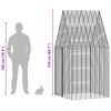 vidaXL Rabbit Cage Silver 100 x 100 x 210 cm Galvanised Steel