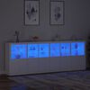 vidaXL Sideboard with LED Lights White 283x37x100 cm
