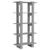 vidaXL Book Cabinet/Room Divider Grey Sonoma 80x30x160 cm Engineered Wood