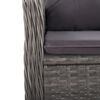 vidaXL 9 Piece Garden Dining Set Poly Rattan and Glass Grey