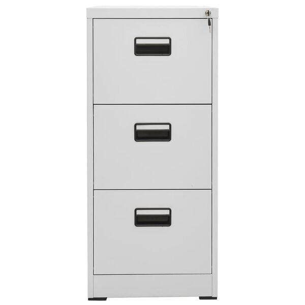 vidaXL Filing Cabinet Light Grey 46x62x102.5 cm Steel