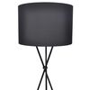 Floor Lamp Shade with High Stand Black
