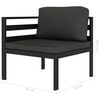 vidaXL 3 Piece Garden Lounge Set with Cushions Aluminium Anthracite