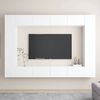 vidaXL 8 Piece TV Cabinet Set White Engineered Wood