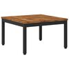 vidaXL Coffee Table Natural and Black 60 x 60.5 x 36 cm