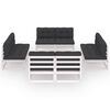 vidaXL 8 Piece Garden Lounge Set with Cushions Solid Pinewood
