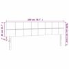 vidaXL Headboards Dark Grey 200x5x78/88 cm Fabric