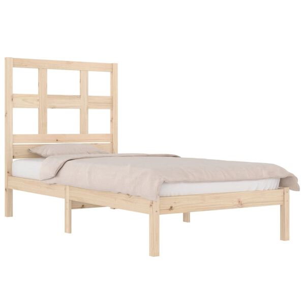 vidaXL Bed Frame without Mattress 90x190 cm Single Solid Wood Pine