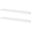 vidaXL 2 White MDF Floating Wall Display Shelves Book/DVD Storage