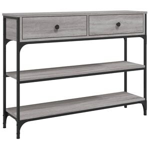 vidaXL Console Table Grey Sonoma 100x25x75 cm Engineered Wood