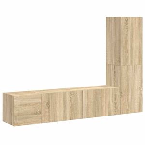 vidaXL 3 Piece TV Cabinet Set Sonoma Oak Engineered Wood